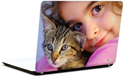 

Pics And You Girl With Cat 3M/Avery Vinyl Laptop Decal 15.6