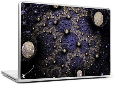 

Print Shapes Abstract gray circlesbumps blue Vinyl Laptop Decal 15.6