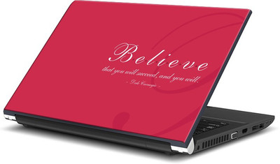 

ShopMantra Believe That You Will Succeed Quote Typography Vinyl Laptop Decal 15.6