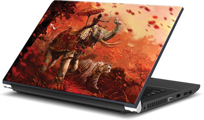 

ShopMantra Indian Ruler with Elephant & Tiger Vinyl Laptop Decal 15.6