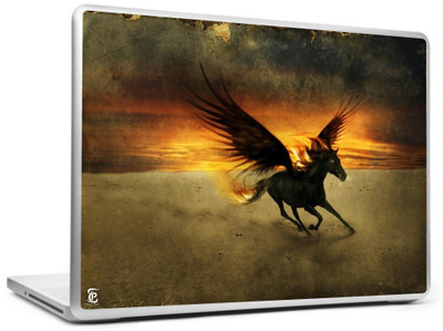 

Print Shapes Black fantasy horse Vinyl Laptop Decal 15.6