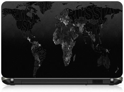Box 18 Typo Map Abstract 2166 Vinyl Laptop Decal 15.6