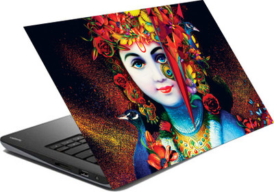 

hifex LORD KRISHNA SMILING 15.6X10 INCHES VINYL Laptop Decal 15.6