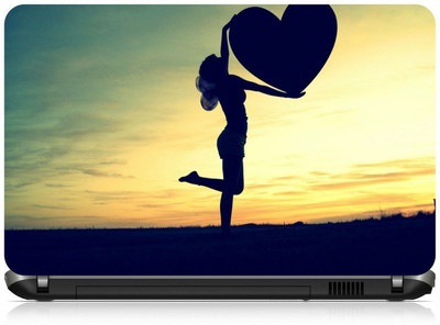 

Box 18 Girl Holding A Big Heart 1956 Vinyl Laptop Decal 15.6