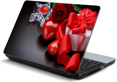 

Geek VALENTINE DAY HOLIDAY HEART CANDLE ROSE Laminated Vinyl Laptop Decal 15.6