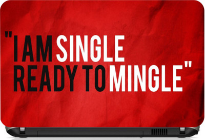 Print Shapes I am single quote Vinyl Laptop Decal 15.6