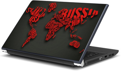 

Artifa Map Typography Vinyl Laptop Decal 15.6