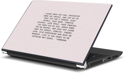

Rangeele Inkers Life Quotes Vinyl Laptop Decal 15.6