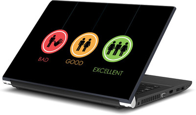 

ShopMantra Bad Good Excellent Vinyl Laptop Decal 15.6