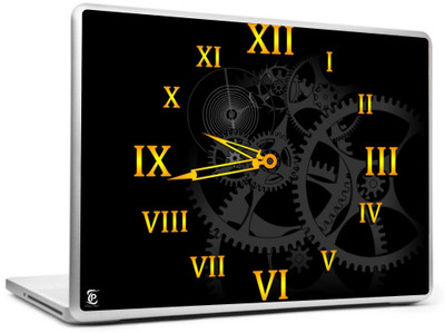 

Print Shapes Black clock Vinyl Laptop Decal 15.6