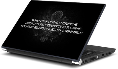 

ShopMantra Exposing a Crime Quote Vinyl Laptop Decal 15.6