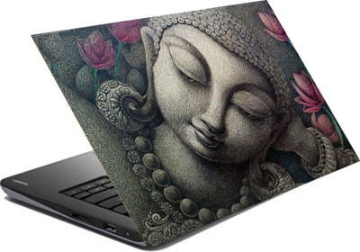 

hifex LORD BUDDHA GREY 15.6X10 INCHES VINYL Laptop Decal 15.6