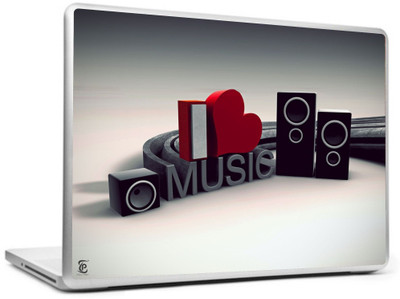 

Print Shapes I love music Vinyl Laptop Decal 15.6