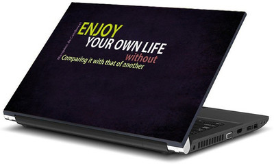 

Geek Enjoy Your Own Life Inspirational Quote Laminated Vinyl Laptop Decal 15.6