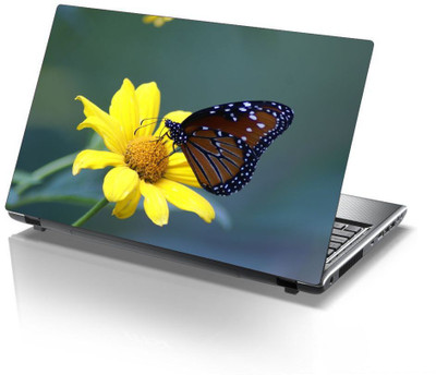 Decor Villa butterflies Self Adhesive Vinyl Laptop Skin Compatible for 15.6 inch(Theme: Nature)