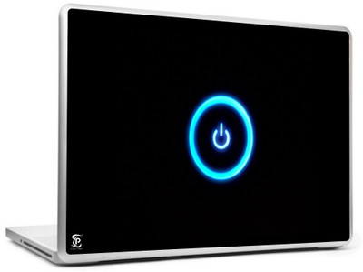 

Print Shapes Off blue glowing button Vinyl Laptop Decal 15.6