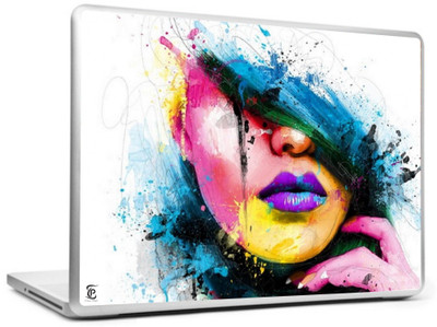 

Print Shapes Colourfull abstract face painting Vinyl Laptop Decal 15.6