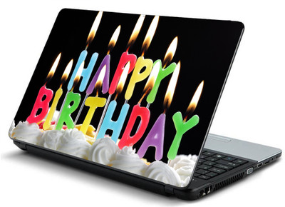 

Geek BIRTHDAY CANDLES Laminated Vinyl Laptop Decal 15.6