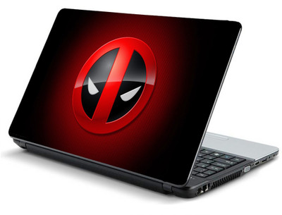 

Geek Deadpoo Logo Comic Marvel HQ Laminated Vinyl Laptop Decal 15.6