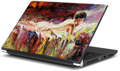 

ShopMantra Woman On Bed Posture Painting Vinyl Laptop Decal 15.6