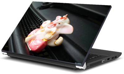 

Print Shapes white ceramic ganesh ji Vinyl Laptop Decal 15.6