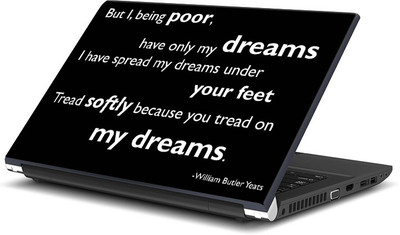 

ShopMantra Poor Dreams Quote Vinyl Laptop Decal 15.6