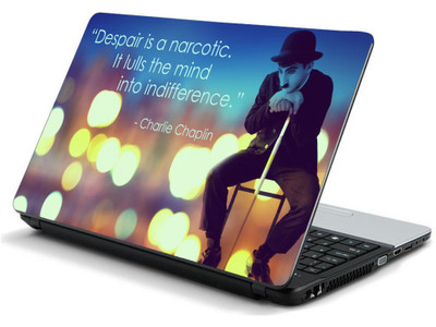 

Geek Charlie Chaplin Quote HQ Laminated Vinyl Laptop Decal 15.6