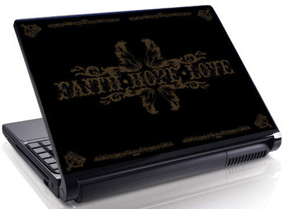 

Theskinmantra Faith Hope Love Vinyl Laptop Decal 15.6