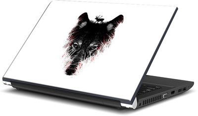 ShopMantra Wolf with Deer Vinyl Laptop Decal 15.6