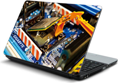 

Geek GIGABYTE MOTHER BOARD INSTALLING DOLL PROCESSOR Laminated Vinyl Laptop Decal 15.6