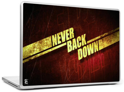 

Print Shapes Never back down Vinyl Laptop Decal 15.6