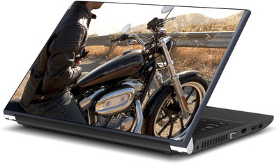 Artifa Black Motorcycle Ride Vinyl Laptop Decal 15.6