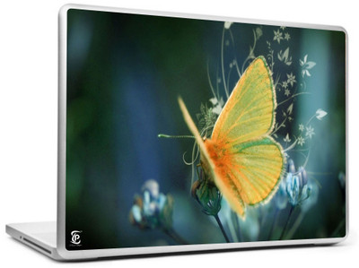 

Print Shapes Fluffy yellow butterfly Vinyl Laptop Decal 15.6