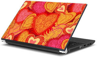 

ShopMantra Heart Love Pattern Vinyl Laptop Decal 15.6