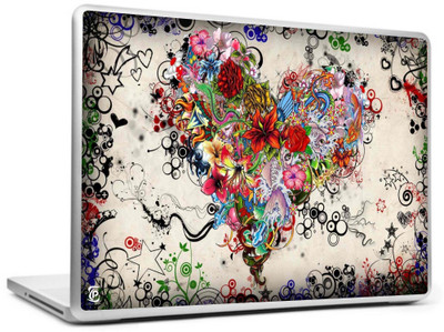 Print Shapes Tattoo heart Vinyl Laptop Decal 15.6