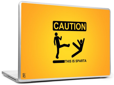 

Print Shapes Caution this is sparta funny Vinyl Laptop Decal 15.6