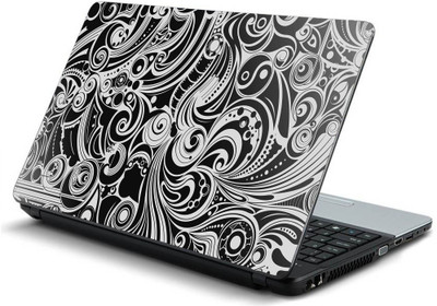 

Geek BLACK WHITE PATTERN SHAPE PATTERNS Laminated Vinyl Laptop Decal 15.6