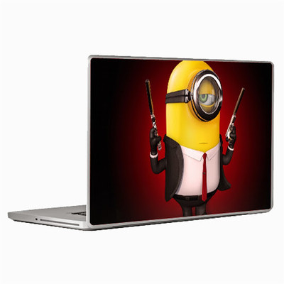 Theskinmantra Minion Gangster Universal Size Vinyl Laptop Decal 15.6