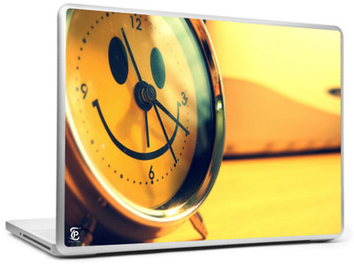 

Print Shapes Clock smiley face Vinyl Laptop Decal 15.6