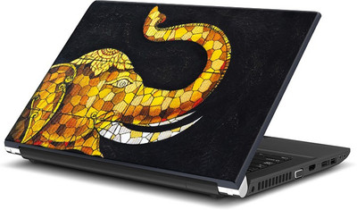 

ShopMantra Block Shapes Elephant Painting Vinyl Laptop Decal 15.6