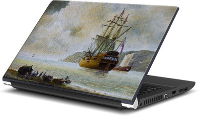 

ShopMantra Sailor Ship Canvas Painting Vinyl Laptop Decal 15.6
