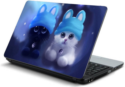 

Geek kittens caps cat HQ Laminated Vinyl Laptop Decal 15.6