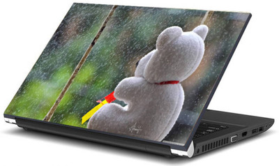 

Print Shapes Teddy in rain Vinyl Laptop Decal 15.6