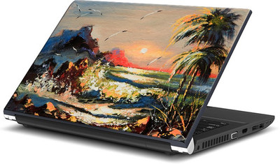 

ShopMantra Birds in a sky landscape Painting Vinyl Laptop Decal 15.6