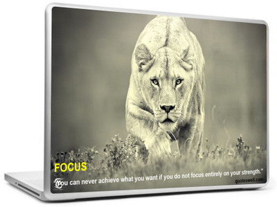 

Print Shapes Lion quotes Focus Vinyl Laptop Decal 15.6