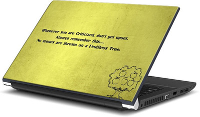 

ShopMantra No Stones are Thrown on Fruitless Tree Quote Vinyl Laptop Decal 15.6