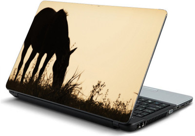 

Geek HORSE FIELD SILHOUETTE HOUSE Laminated Vinyl Laptop Decal 15.6
