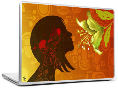 

Print Shapes Girl & flowers painting Vinyl Laptop Decal 15.6
