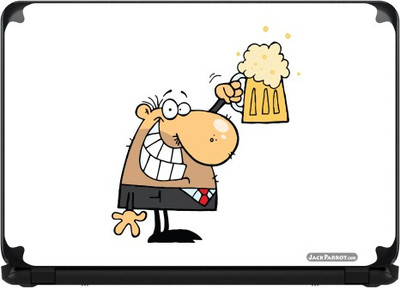 

Jack Parrot Cartoon Beer Vinyl Laptop Decal 15.6