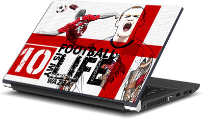 

ShopMantra Rooney Football Is Life England Football Vinyl Laptop Decal 15.6